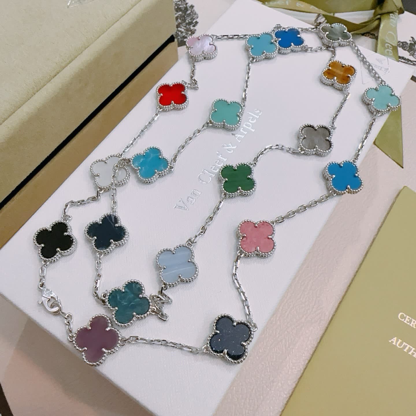 Van Cleef & Arpels Multicolor Alhambra Necklace